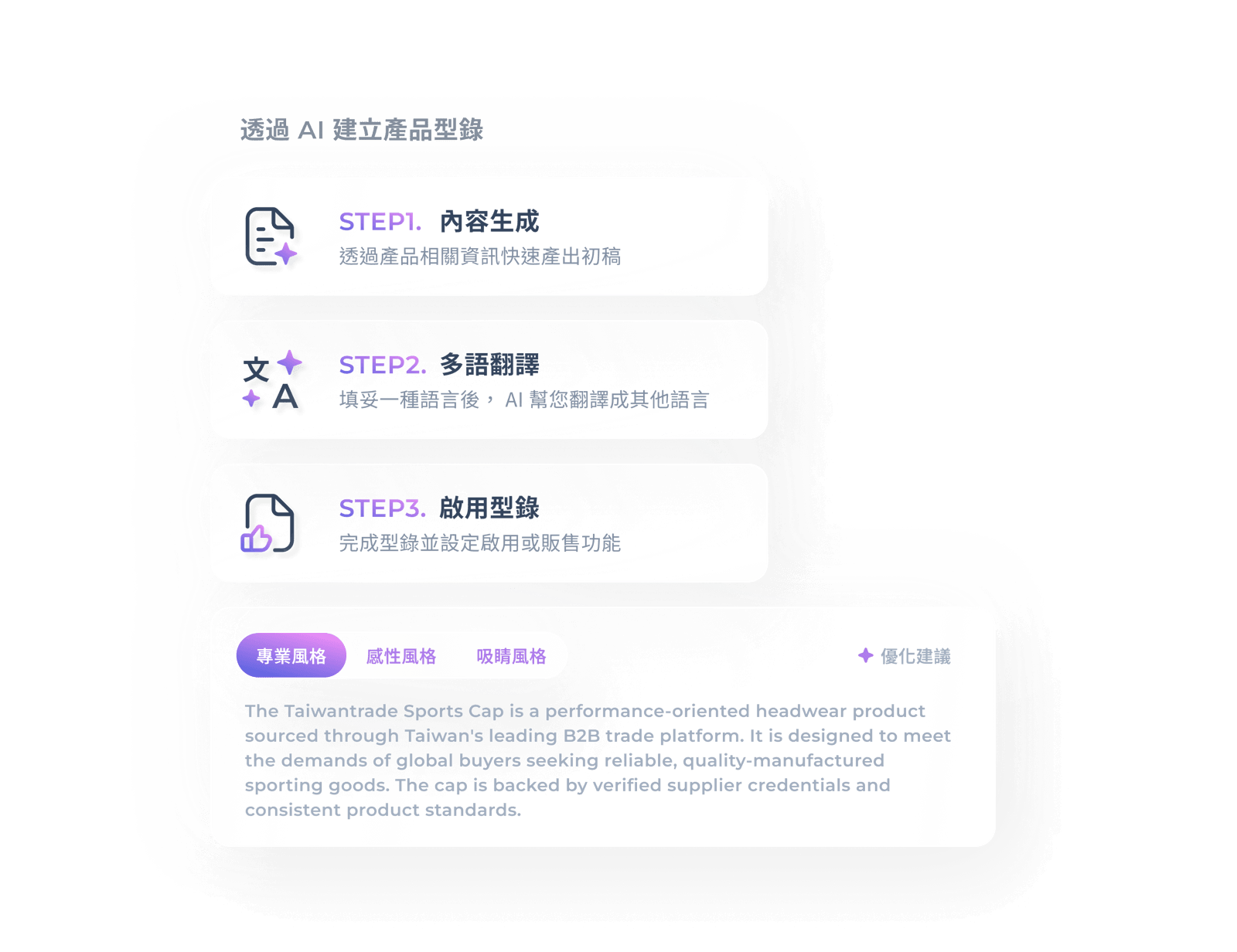 型錄編輯上架